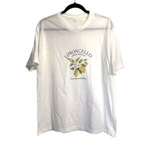 Limoncello Lemon Liqueur Graphic White T-Shirt 100% Cotton M